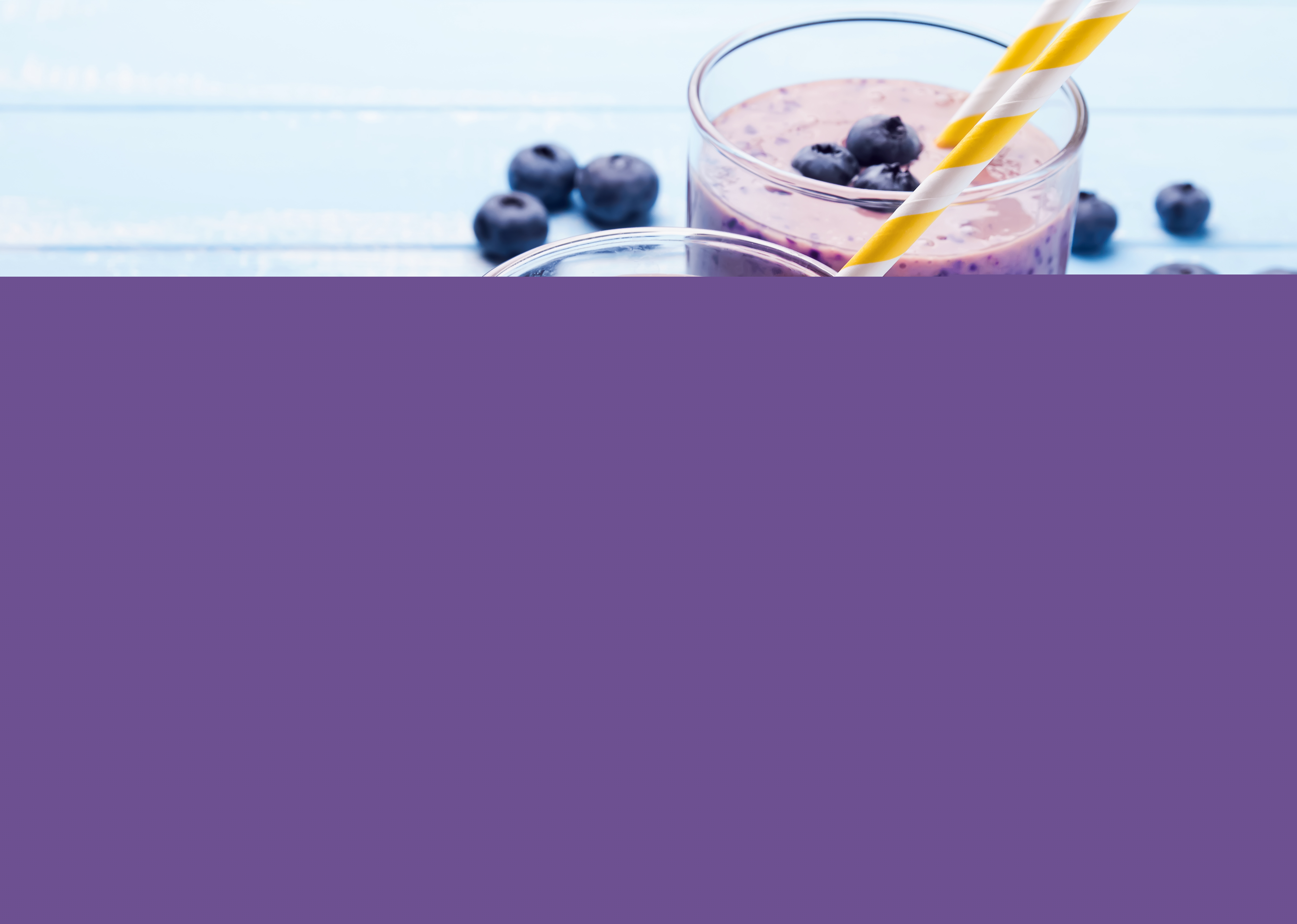Smoothie de banana e blueberry